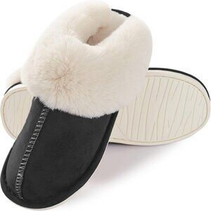 Memory Foam Fluffy Soft Warm Slip On House Anti-Skid Cozy Plush for Womens